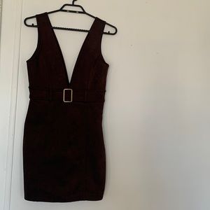 F21 70s style suede dress